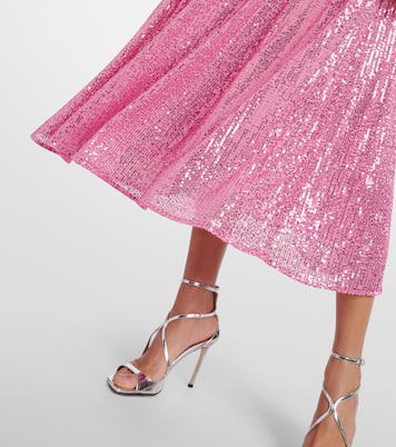 Cerise sequined midi dress | Rixo