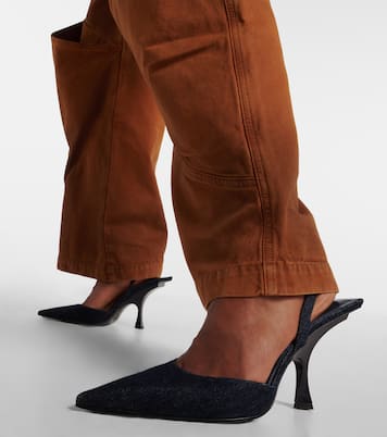 Slingback-Pumps Ester 95 aus Denim | The Attico