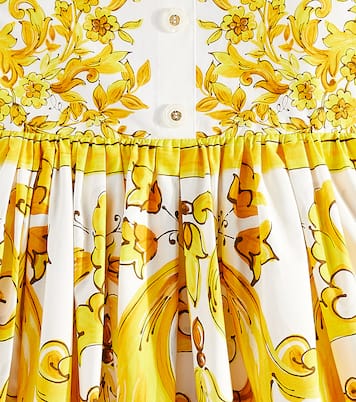 Abito Majolica in popeline di cotone | Dolce&Gabbana Kids