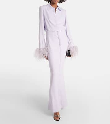 Embellished satin crêpe gown  | Roland Mouret