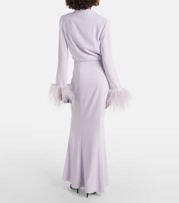 Embellished satin crêpe gown  | Roland Mouret
