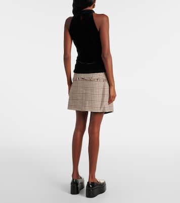 Top in velluto con scollo all’americana | Ganni