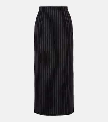 Gonna midi Contour in lana a quadri | Wardrobe.NYC