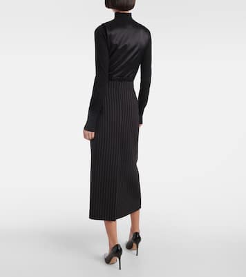 Gonna midi Contour in lana a quadri | Wardrobe.NYC