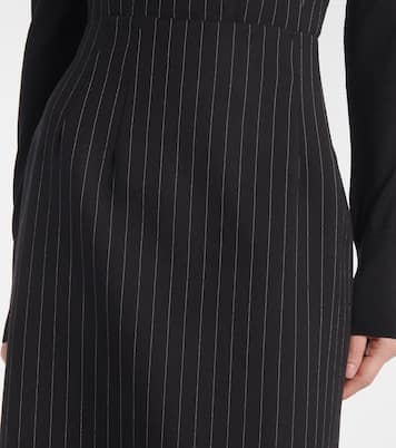 Gonna midi Contour in lana a quadri | Wardrobe.NYC