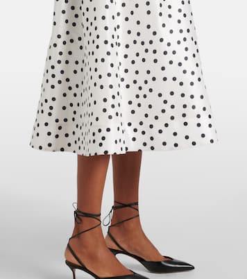 Abito midi Delia in taffetà a pois | Rebecca Vallance