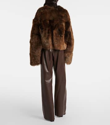 Giacca cropped Dianne in shearling | Nour Hammour