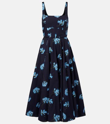 Abito midi in cotone con stampa floreale | Emilia Wickstead