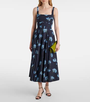Abito midi in cotone con stampa floreale | Emilia Wickstead