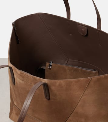 Borsa BC Duo Large in suede | Brunello Cucinelli