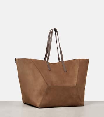 Borsa BC Duo Large in suede | Brunello Cucinelli