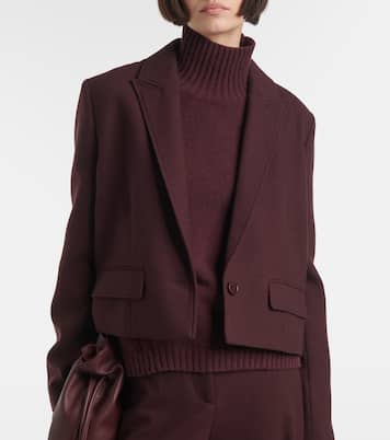 Cropped single-breasted wool jacket | Joseph