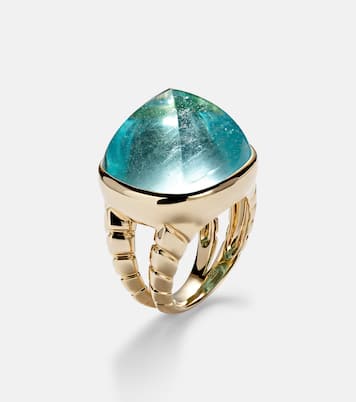 Tigella 18kt gold ring with Aquamarine | Marina B