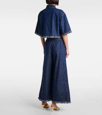 Camisa Rhiannon en denim con flecos | Zimmermann