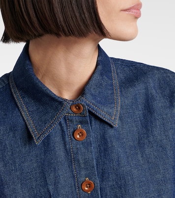 Camisa Rhiannon en denim con flecos | Zimmermann