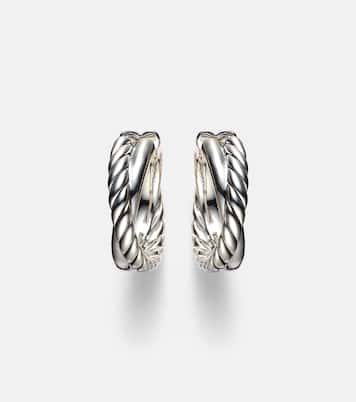 Crossover® sterling silver hoop earrings | David Yurman