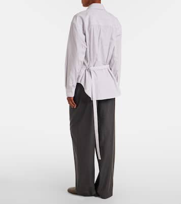Belted striped cotton poplin shirt | Tod's