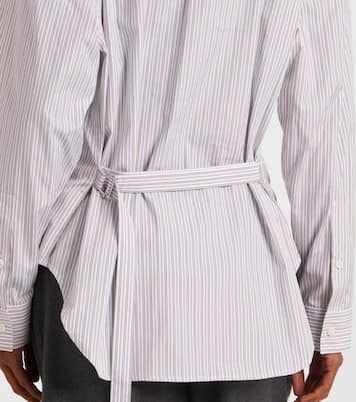 Belted striped cotton poplin shirt | Tod's
