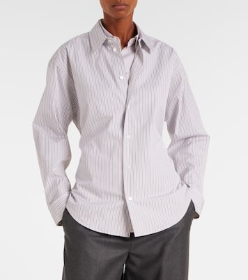 Belted striped cotton poplin shirt | Tod's