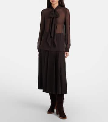 Wesley pleated wool midi skirt | Gabriela Hearst