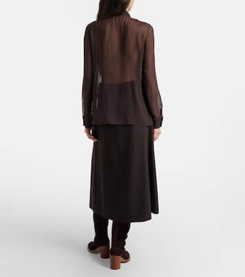 Wesley pleated wool midi skirt | Gabriela Hearst