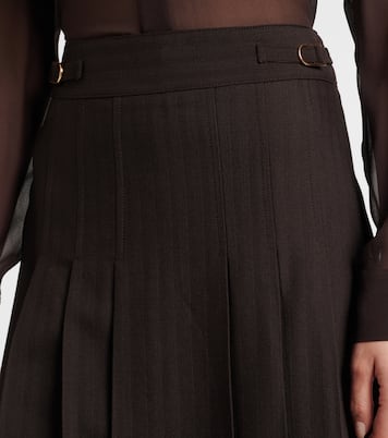 Wesley pleated wool midi skirt | Gabriela Hearst