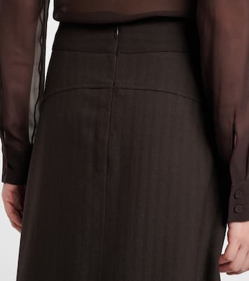 Wesley pleated wool midi skirt | Gabriela Hearst