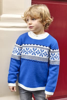Jacquard wool sweater | Tartine et Chocolat