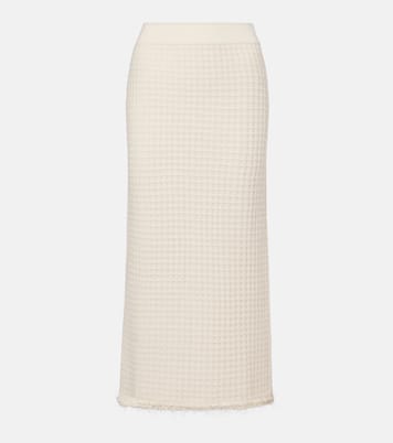 Distressed wool and cashmere pencil skirt | Jardin des Orangers