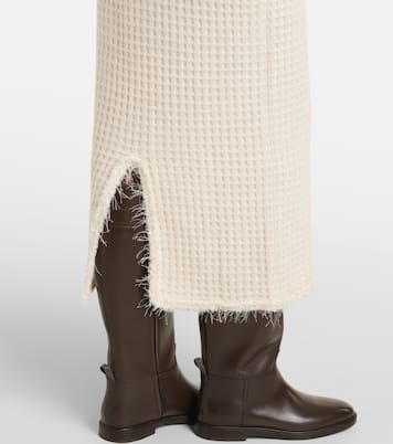 Distressed wool and cashmere pencil skirt | Jardin des Orangers