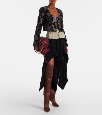 Hansen 85 satin over-the-knee boots | Gianvito Rossi