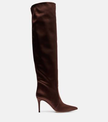 Hansen 85 satin over-the-knee boots | Gianvito Rossi