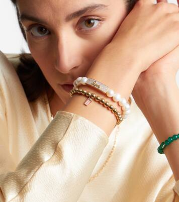 Armband aus 14kt Gelbgold mit Emaille und Diamanten | Sydney Evan