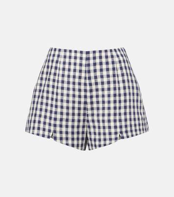 Sadie gingham linen shorts | Posse
