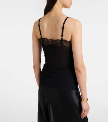 Top aus Seiden-Jersey mit Spitze | Saint Laurent