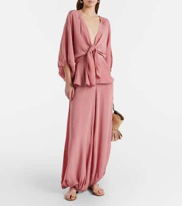 Solid Peplum balloon pants | Adriana Degreas