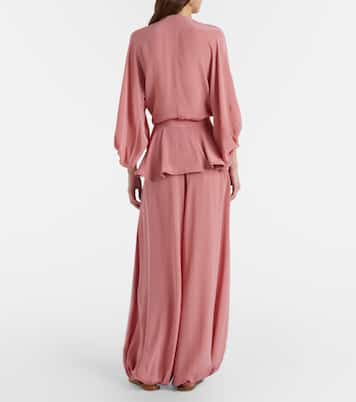 Solid Peplum balloon pants | Adriana Degreas