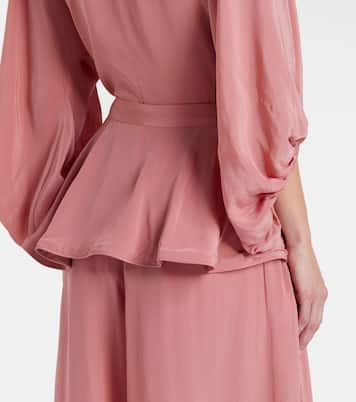 Solid Peplum balloon pants | Adriana Degreas