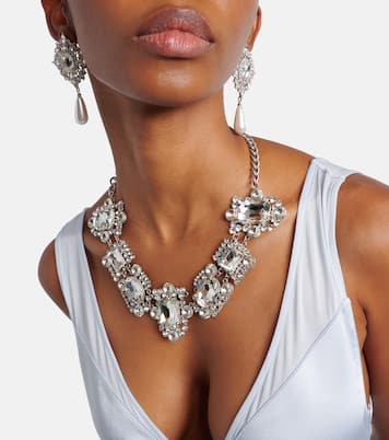 Crystal-embellished necklace | Self-Portrait