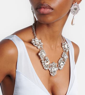 Crystal-embellished necklace | Self-Portrait
