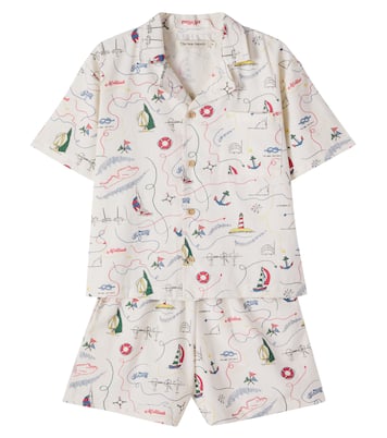 Clove printed cotton shirt and shorts set | The New Society