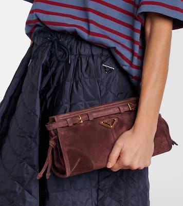 Prada Bonnie Small suede shoulder bag | Prada