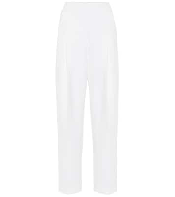 Pantalones de tiro alto de crepé | Oscar de la Renta