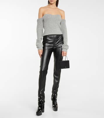 Maelee high-rise faux leather leggings | Rta