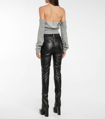 Maelee high-rise faux leather leggings | Rta