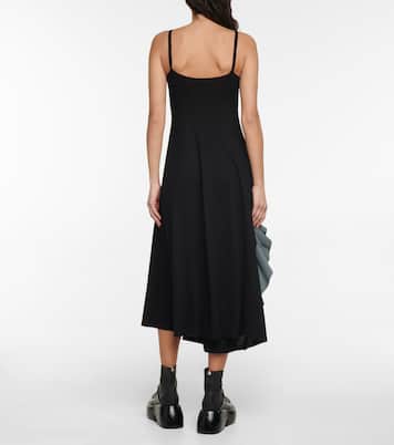 Ruffle-trimmed wool slip dress | Loewe
