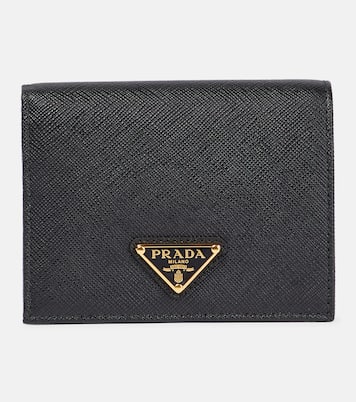 Portafoglio in pelle saffiano con logo | Prada