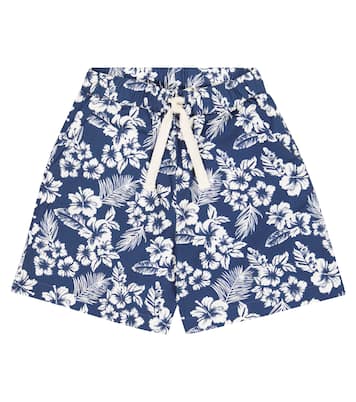 Hibiscus cotton twill Bermuda shorts | The New Society