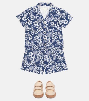 Hibiscus cotton twill Bermuda shorts | The New Society