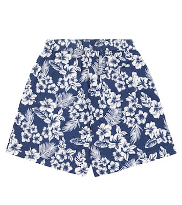 Hibiscus cotton twill Bermuda shorts | The New Society